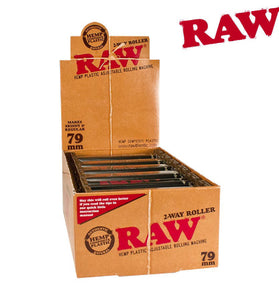 RAW HEMP PLASTIC ADJUSTABLE CIGARETTE ROLLING MACHINES 79MM, BOX/12