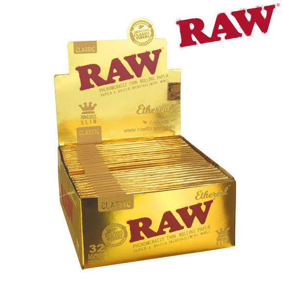 RAW CLASSIC ETHEREAL PHENOMENALLY THIN ROLLING PAPERS KING SIZE SLIM