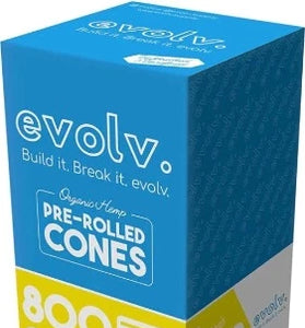 Evolv King Size Pre-Rolled Cones 800 Per Box