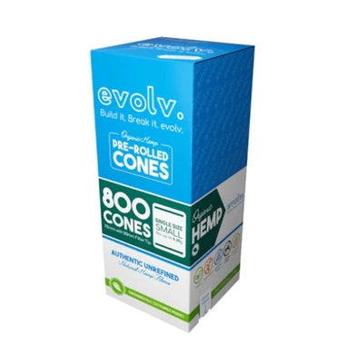 Evolv 70/30mm Pre-Rolled Cones Bulk 800 per box