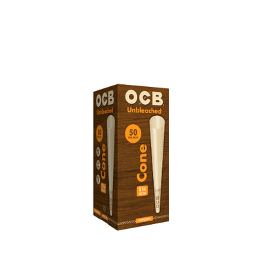 OCB Virgin Unbleached 11/4 50 Pack Cones