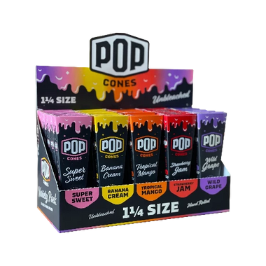 POP Cones 1 1/4" Variety Six Pack Full Display Box Only