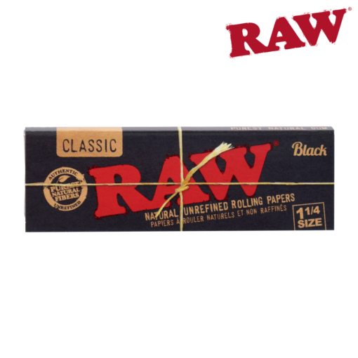 RAW Black 1 1/4 Rolling Papers