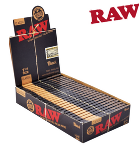 RAW Black 1 1/4 Rolling Papers