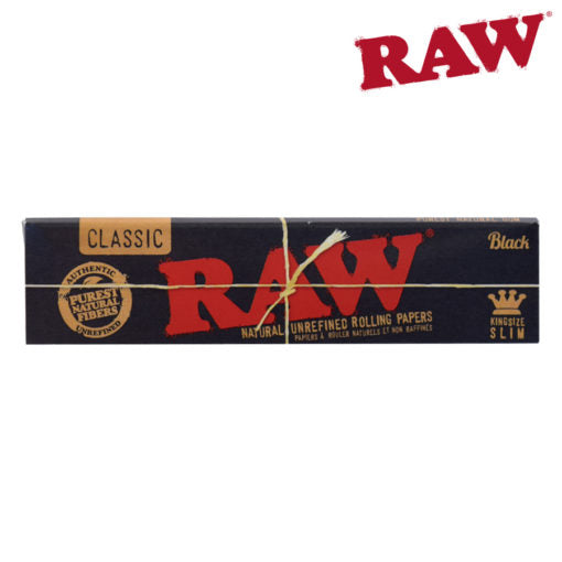 RAW King Size Black SLIM Rolling Papers