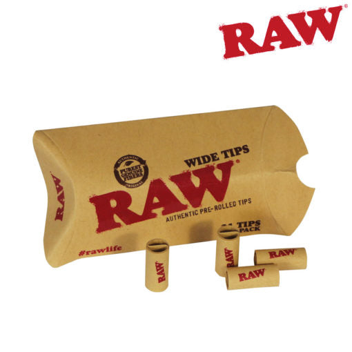 RAW Wide Pre-Rolled Tips Pillow Pack