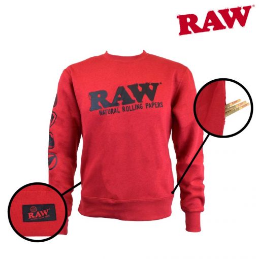 RAW CREW NECK Core Red Sweatshirt