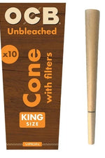 OCB Virgin Unbleached Cones King Size 10 Pack