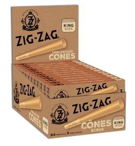 Zig Zag Unbleached King Size Cones 3 Pack