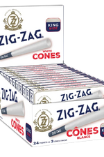 Zig Zag White King Size Cones 3 Pack