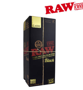 RAW Black Classic Natural 1 1/4" Bulk Cones 900/Box