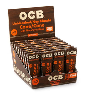 OCB KS 3 Pack Cones 32 Packs Per Display Box