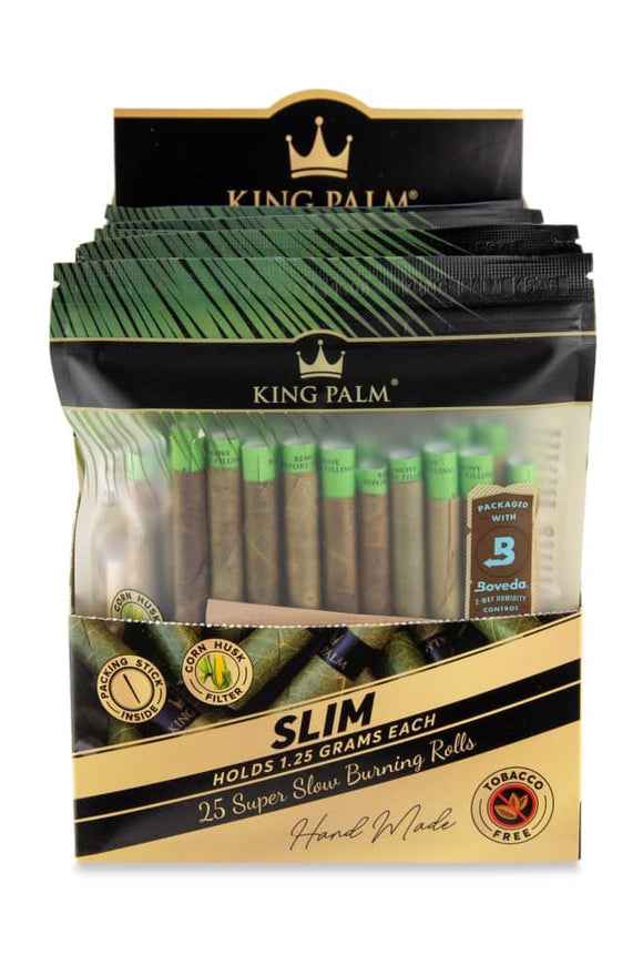 King Palm Slim Size 25pk Natural Leaf Tubes - 8ct