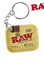 RAW Mini Rolling Tray Metal Keychain