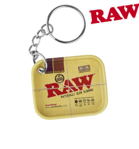 RAW Mini Rolling Tray Metal Keychain