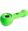 LIT 4" Silicone Hand Pipe with Glass Insert Green - We Roll With It