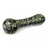 Red Eye Glass 4.5" Black Paisley Hand Pipe White and Caramel Accents - We Roll With It