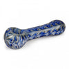 Red Eye Glass 4.5" White Paisley Hand Pipe Blue and Green Accents - We Roll With It