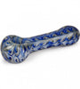 Red Eye Glass 4.5" White Paisley Hand Pipe Blue and Green Accents - We Roll With It